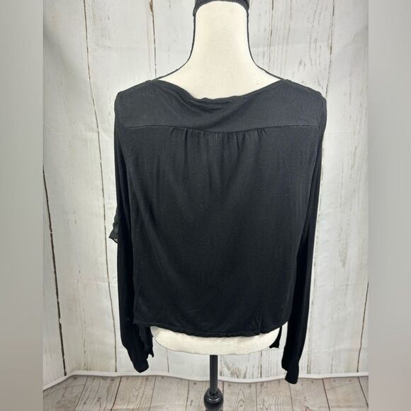 Gothic Coverup Cardigan Double Viscose Layer Black - Picture 7 of 9